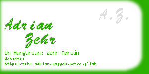 adrian zehr business card